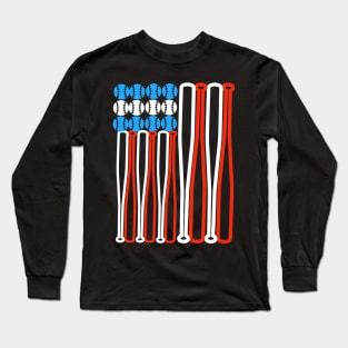 American flag baseball design Long Sleeve T-Shirt